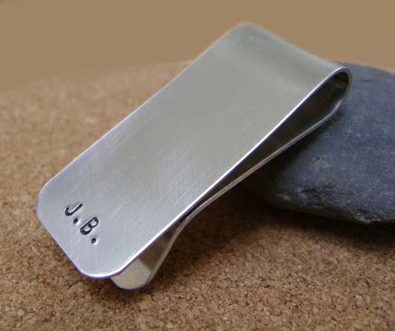 Mariage - Money Clip - Personalized Hand Stamped Custom Money Clip - Groomsmen Gift - Mens Gift