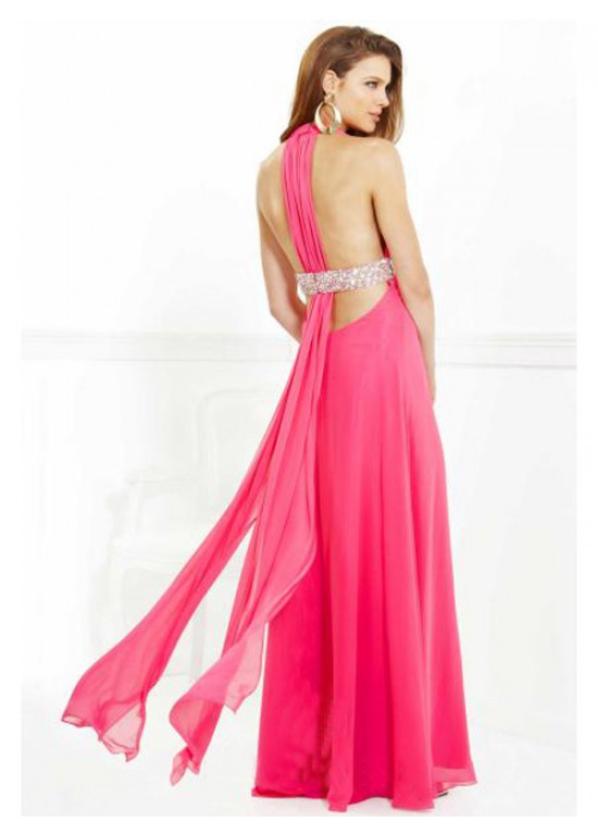 Wedding - Glittering Sleeveless Floor-Length Beading Zipper Red Prom Evening Dresses