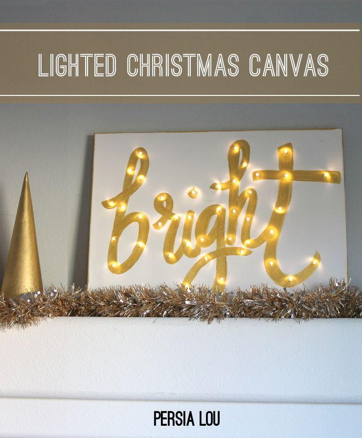 Hochzeit - Lighted Christmas Canvas - Merry And Bright