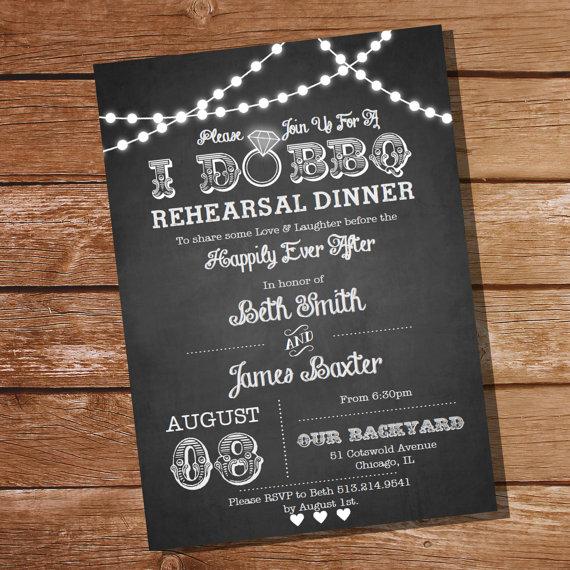 Mariage - I Do BBQ Rehearsal Dinner Invitation - Instant Download and Edit with Adobe Reader - Print at Home!