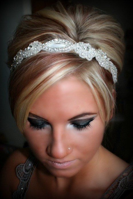 زفاف - Bridal Headband, Wedding Headband, SWEETHEART, rhinestone headband, bridal hair piece, bridal accessory