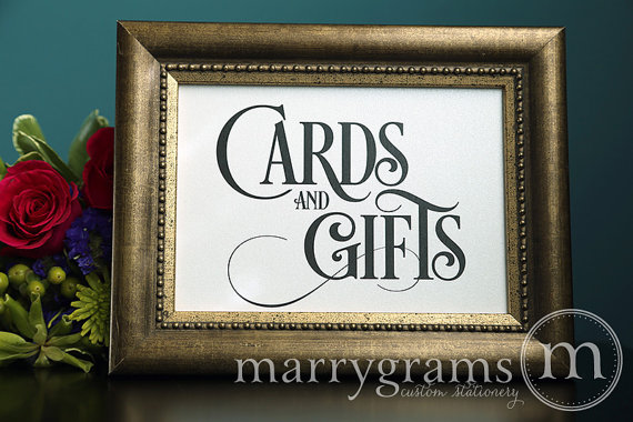 Mariage - Cards and Gifts Table Sign - Wedding Table Reception Seating Signage - Matching Numbers Available Card, Gift Sign - SS06
