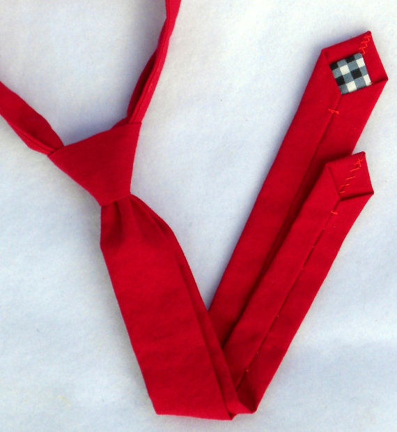 Mariage - Red Skinny Tie - Infant, Toddler, Boys