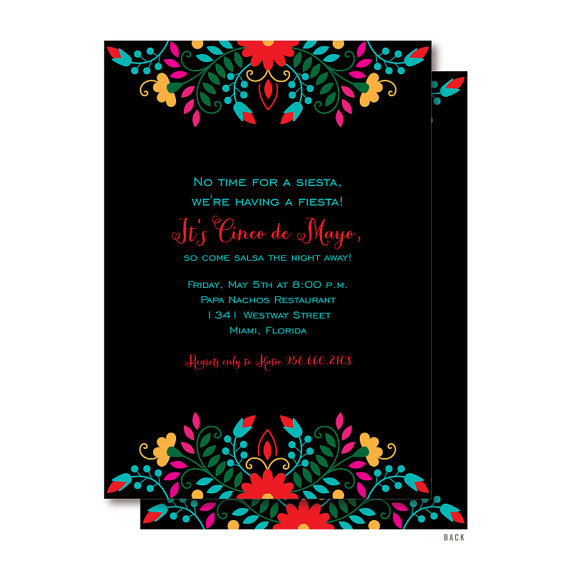 Hochzeit - Cinco de Mayo Fiesta Invitations