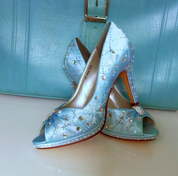 blue sparkle shoes for wedding