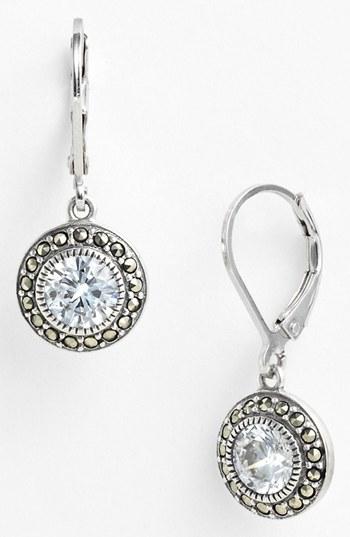 Wedding - Judith Jack Marcasite & Cubic Zirconia Drop Earrings