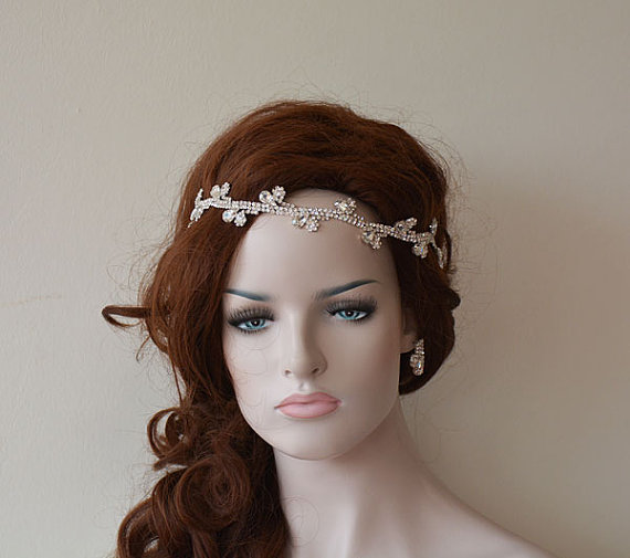 Hochzeit - Wedding Headband, Bridal Hair Accessory, Bridal Rhinestone Headband, Bridal Headbands, Wedding Hair Accessory
