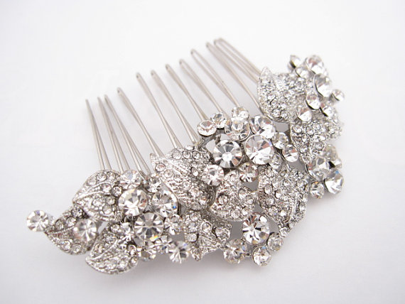 Hochzeit - Wedding hair comb, bridal hair accessories, wedding rhinestone hair comb, bridal hair comb crystal ,wedding headpieces,wedding comb,bridal