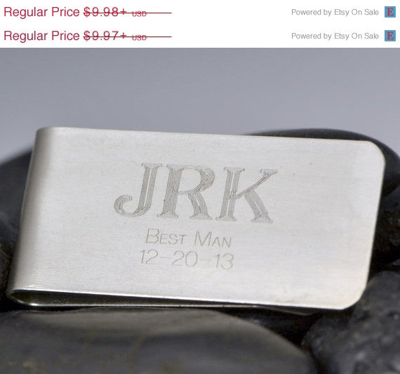 Valentines Day Sale Money Clip - Personalized - Engraving 