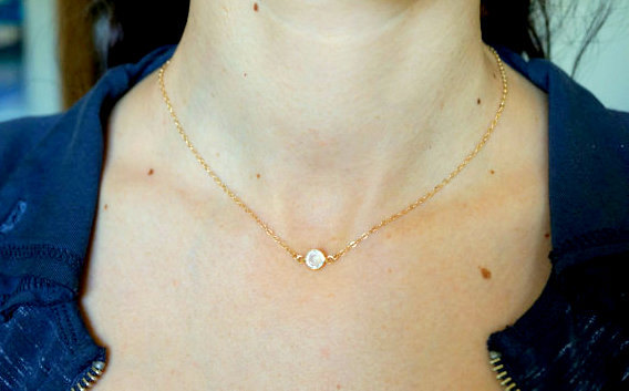 Hochzeit - Floating Necklace ⊿ Swarovski Crystal ⊿  Swarovski Necklace ⊿ Crystal Necklace ⊿  Swarovski Jewelry ⊿ Bridesmaid gift