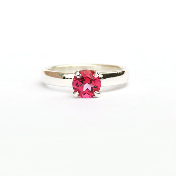زفاف - Unique Engagement Ring "Rock Candy Mountain"  Silver or 14k Yellow or White Gold, Colored Gemstone of your Choice, Custom Handmade to Order
