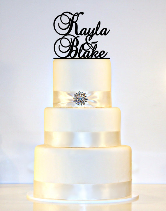 زفاف - Wedding Cake Topper Monogram  personalized with YOUR First Names