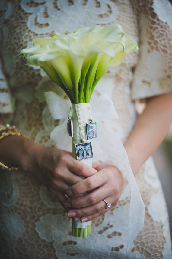 زفاف - 10 COMPETE KITS - To make 10 Wedding Bouquet Charms with Glass  - Family photos, monograms or any special memories (Includes everything )