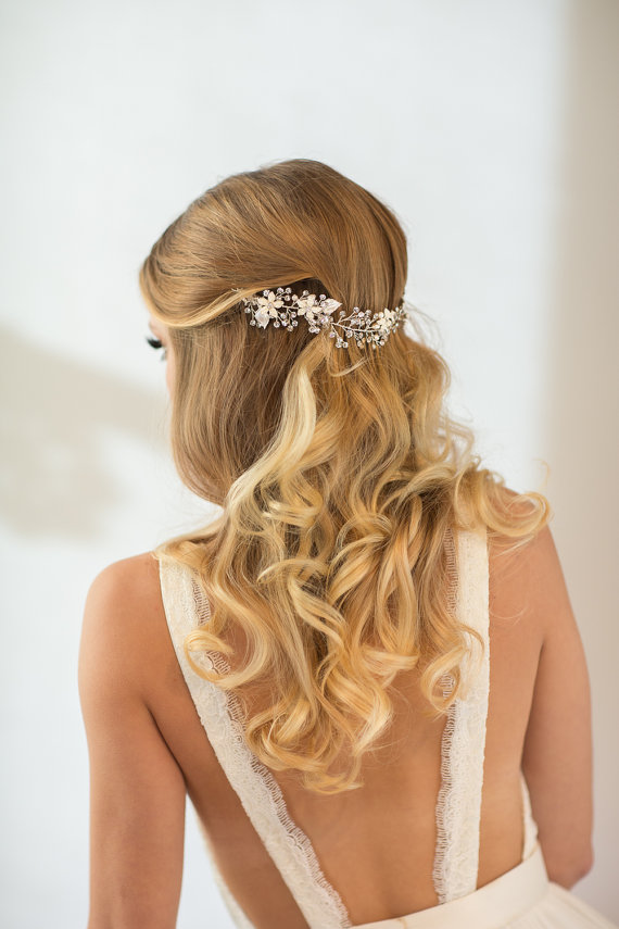 Свадьба - Wedding Hair Vine,  Floral Hair Vine, Bridal Hair Accessory
