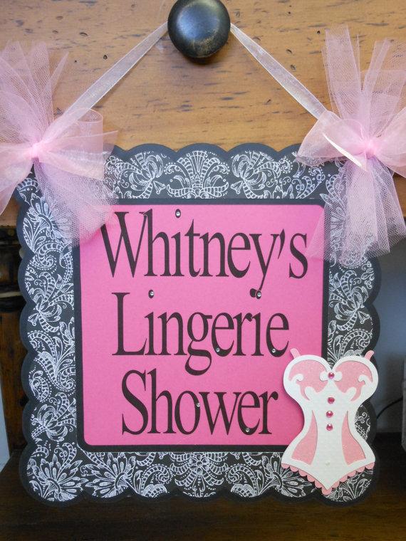 Wedding - Welcome Door Sign- Pink Lingerie Future Mrs. Bridal Shower