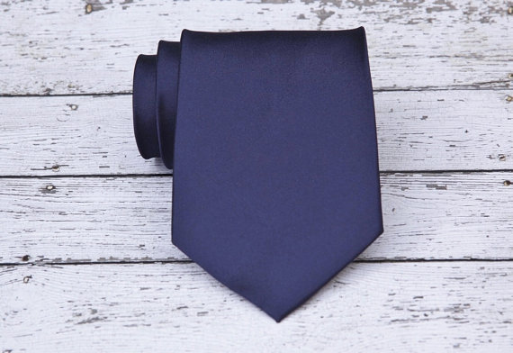Mariage - Midnight Blue Tie. Midnight Blue Necktie. Navy Blue Tie. Navy Blue Necktie. Groomsmen Tie