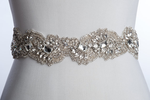 زفاف - CRYSTAL wedding sash, wedding belt,  Bridal sash, wedding dress sash,