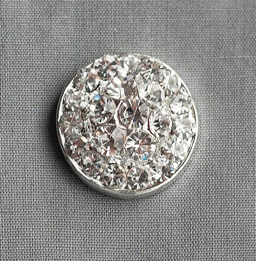 زفاف - 10 Rhinestone Buttons Round Crystal Hair Flower Comb Clip Wedding Invitation Bouquet Jewelry BT056