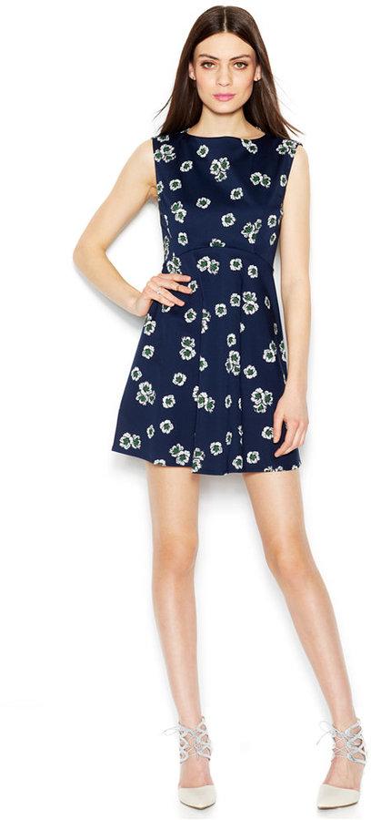 Mariage - French Connection Sleeveless A-Line Floral-Print Dress