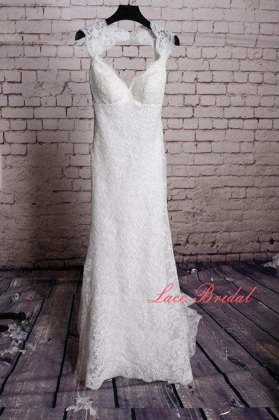 Свадьба - WeddingGown, Vintage, Lace Wedding Dress, Bridal Gown, Deep V-Cut Back ,Wedding dresses,wedding dress,wedding gown,Wedding gowns