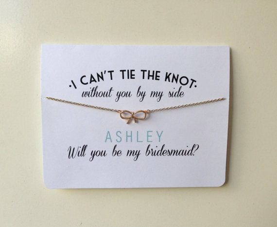 زفاف - Bridesmaid Card - Bridesmaid Necklace - Ask Bridesmaid - Bridesmaid Proposal - Will you be my bridesmaid - Greeting Card