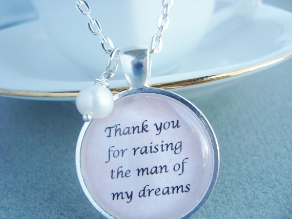 Mariage - Mother of the groom pendant necklace,gift for mother in law,  wedding jewelry