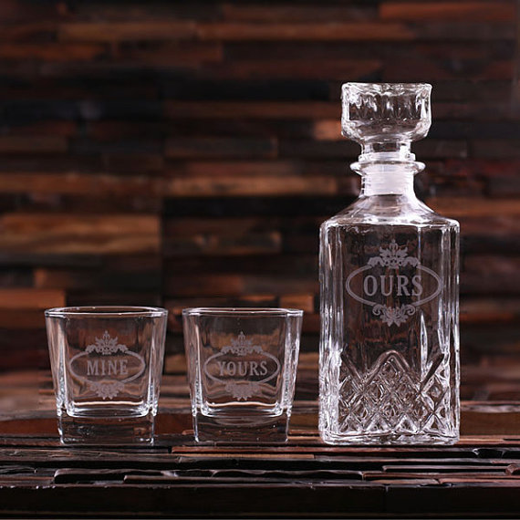 Decanter And Whiskey Glass Set Gift For