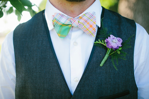 Wedding - The Beau- men's freestyle preppy plaid bow ties- choose your favorite