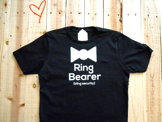 Hochzeit - Ring Bearer T-Shirt. Bling Security Ring Bearer T-Shirt. Ring Bearer Wedding T-Shirt. Childrens Ring Bearer T-Shirt. Kids Ring Bearer Shirt.