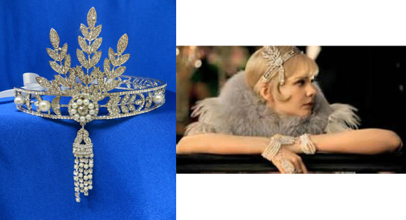 Свадьба - The Great Gatsby Headband, Flapper Headband, Roaring 20's Wedding Hair Piece, Great Gatsby  Hair Accessories