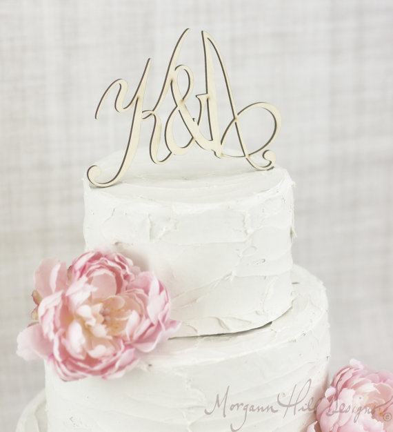 Wedding - Rustic Wedding Cake Topper Personalized Wood Barn Country Wedding Decor (Item Number 14120)
