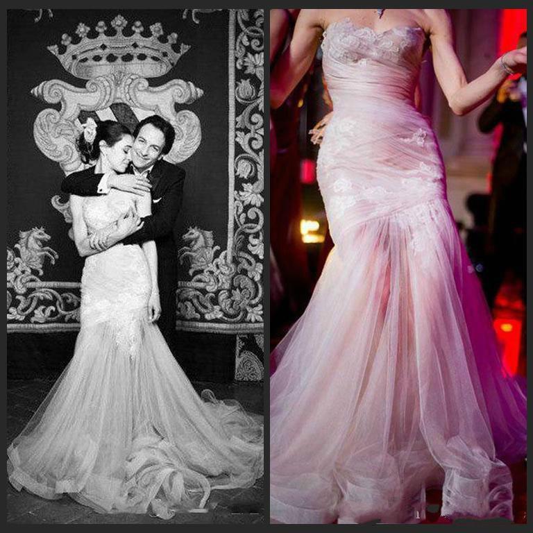 زفاف - 2015 Maison Yeya Mermaid Spring Wedding Dresses Sweetheart Pleated Appliques Tulle Cheap Sweep Sexy Garden Bridal Gowns See Through, $112.08 