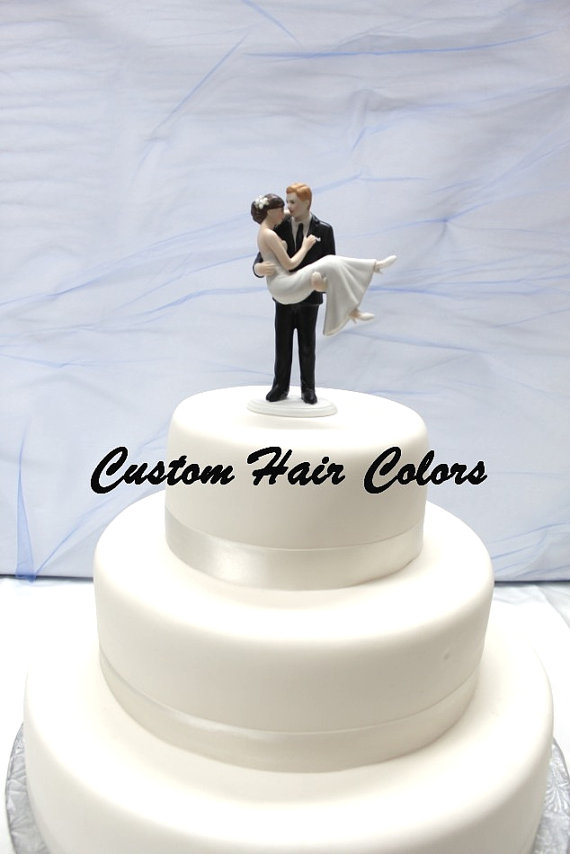 Hochzeit - Personalized Wedding Cake Topper - Groom Carrying Bride - Romantic Cake Topper - Swept Up In His Arms - Bride and Groom Wedding Cake Topper
