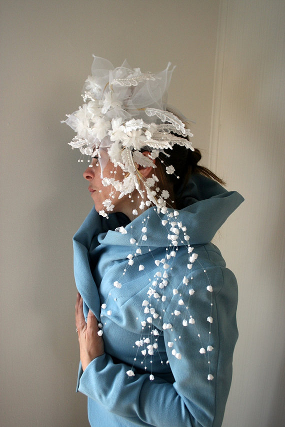 Свадьба - Delicate wedding Bouquet or spectacular headpiece100b