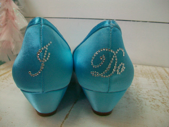 Свадьба - Wedge Wedding Shoes -  I DO Decals On Heels -  Starfish - One Inch Wedge Heel - Choose From Over 100 Colors - Beach Wedding Shoe - Peep Toe