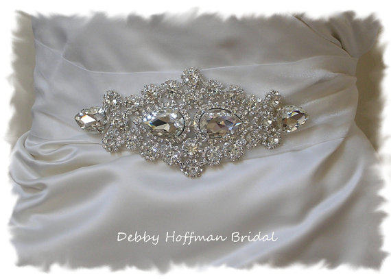 Wedding - Sale ~ Crystal Rhinestone Bridal Sash, Crystal Bridal Belt, Sash, Jeweled Wedding Dress Sash, No. 1181S,  Wedding Accessories, Belts, Sashes