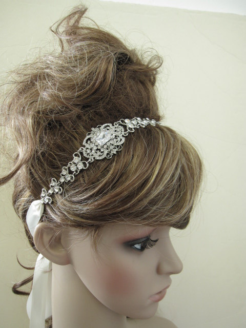 Hochzeit - bridal headband bridal headpiece wedding headband bohemian bridal headpiece bridal hair accessories crystal bridal headband rhinestone