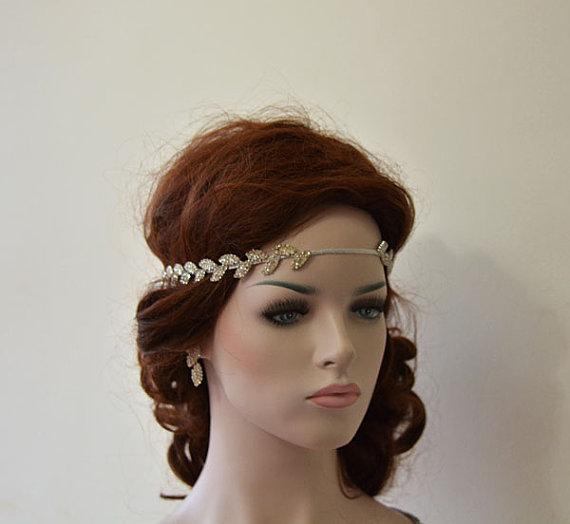 Свадьба - Rhinestone Headband, Wedding  Hair Accessory, Wedding Headband, Bridal Hair Accessory, Bridal Accessories