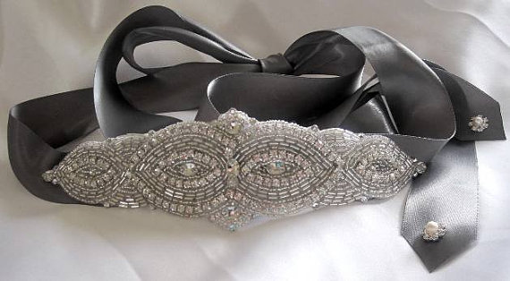 زفاف - Wedding Dress Beaded Sash Crystal Belt