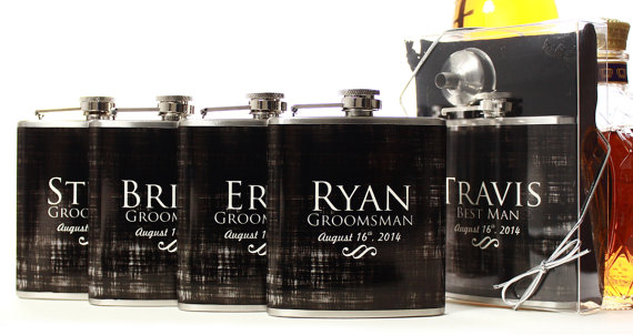 Mariage - Wedding Party Gifts, Flasks for Groomsmen, Custom Gifts for Groomsmen, Best Men and Ushers