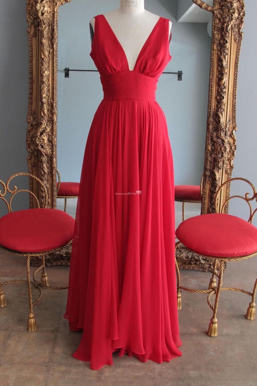 Hochzeit - Red Dress for Bridesmaid - BridesmaidDesigners