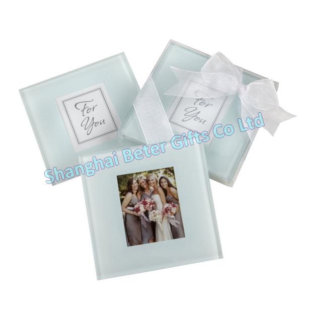 Wedding - Forever Photo Glass Coasters (set of 2pcs)