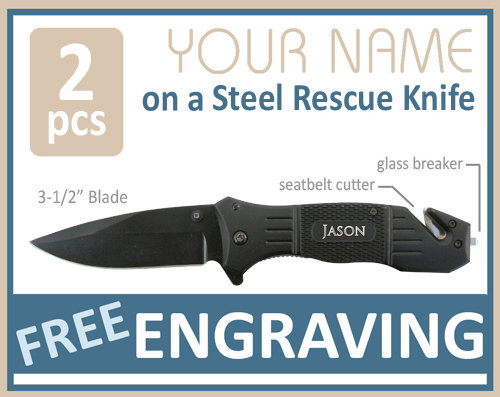 Свадьба - Groomsmen Gifts 2 PERSONALIZED Knives Engraved Knife Engraved Pocket Knife Hunting Knife Rescue Knife Custom Groomsman Gifts Gift for Men