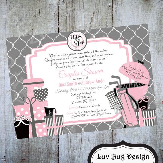 Wedding - BBQ Couples Shower Invitation Printable Bridal Shower invitation by Luv Bug Design