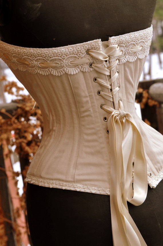Mariage - Rustic Wedding Overbust Corset perfect for Steampunk Wedding -Romantic Bridal Lingerie or Wedding dress bodice