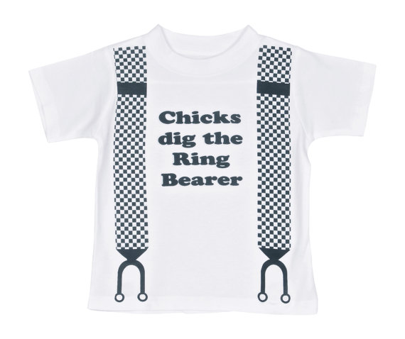Mariage - Ring Bearer's Official Tee, Kids Wedding Tee, Chicks Dig the Ring Bearer Official Tee