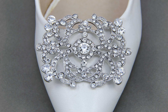 Wedding - A Pair Of Vintage Crystal Shoe Clips,Wedding Vintage Shoe Clips,Wedding Bridal Shoe Clips,Vintage Crystal,Shoes Decoration,Dance Shoe Clips