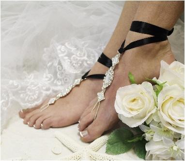 Hochzeit - Barefoot sandals, barefoot sandals, wedding shoes, elegant barefoot sandal, footless sandles,beach wedding sandal, slave sandals,bridal barefoot sandals, wedding barefoot sandals,