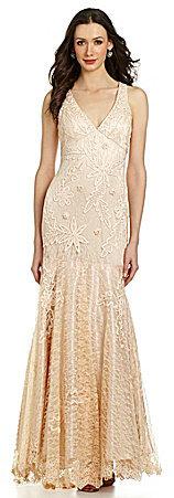Wedding - Sue Wong Beaded Soutache Embroidered Lace Mermaid Gown