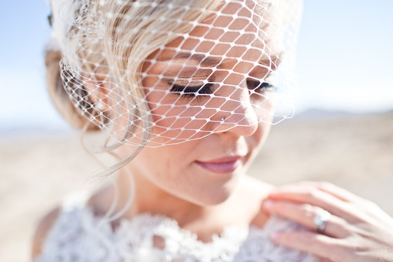 Wedding - Standard 9 inch Birdcage Veil - Bandeau Style - Custom Colours Available
